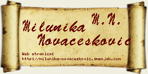 Milunika Novačesković vizit kartica